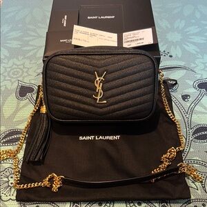 Saint Laurent Black Mini Lou Bag